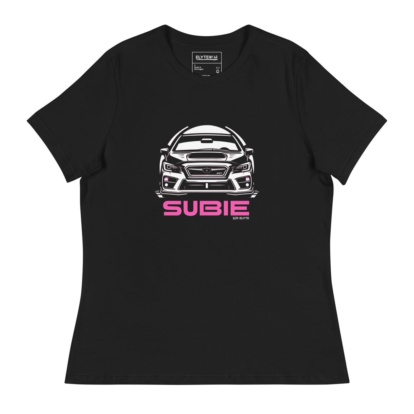 FML X ELYTE WOMEN'S "SUBIE" RELAXED BLACK TEE